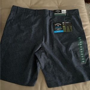 Callaway active‎ stretch men’s golf shorts sz 40 NWT dark grey with media pocket